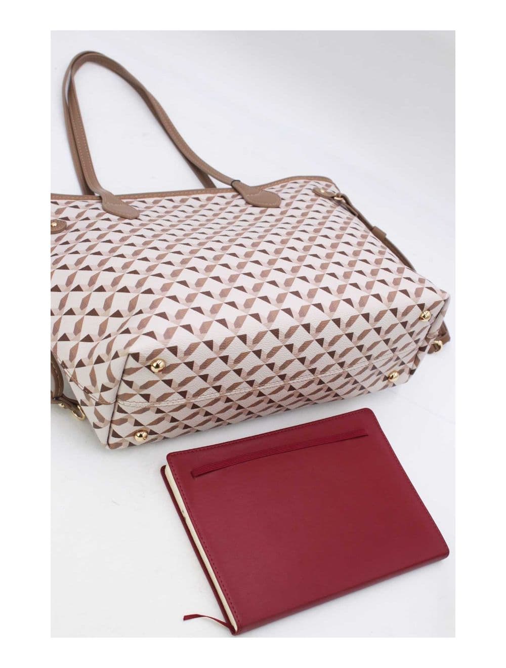 Sac Cabas Motif Géométrique 23B-5810-Camel