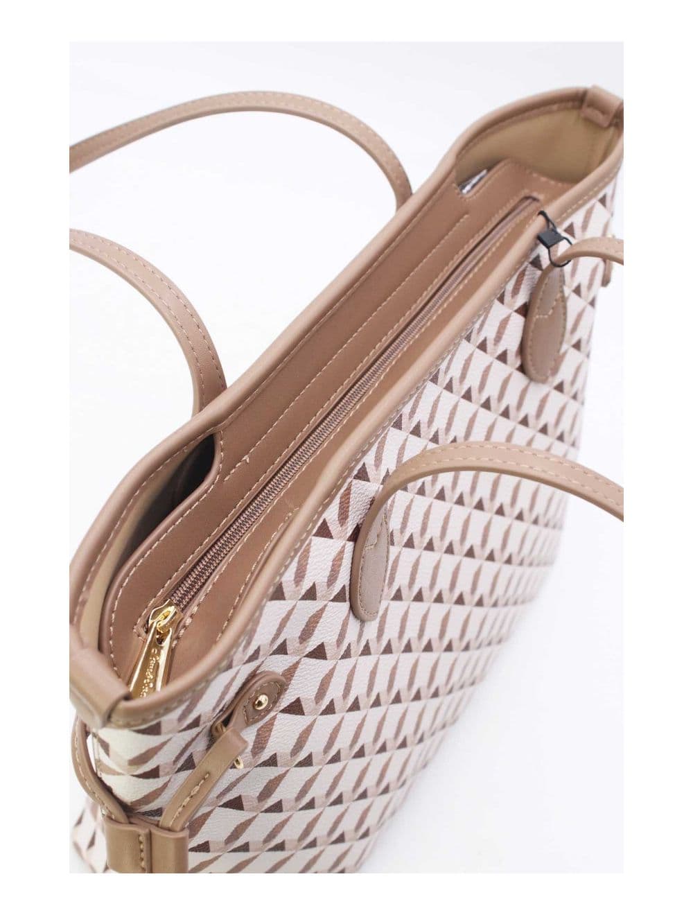 Sac Cabas Motif Géométrique 23B-5810-Camel — vue 4