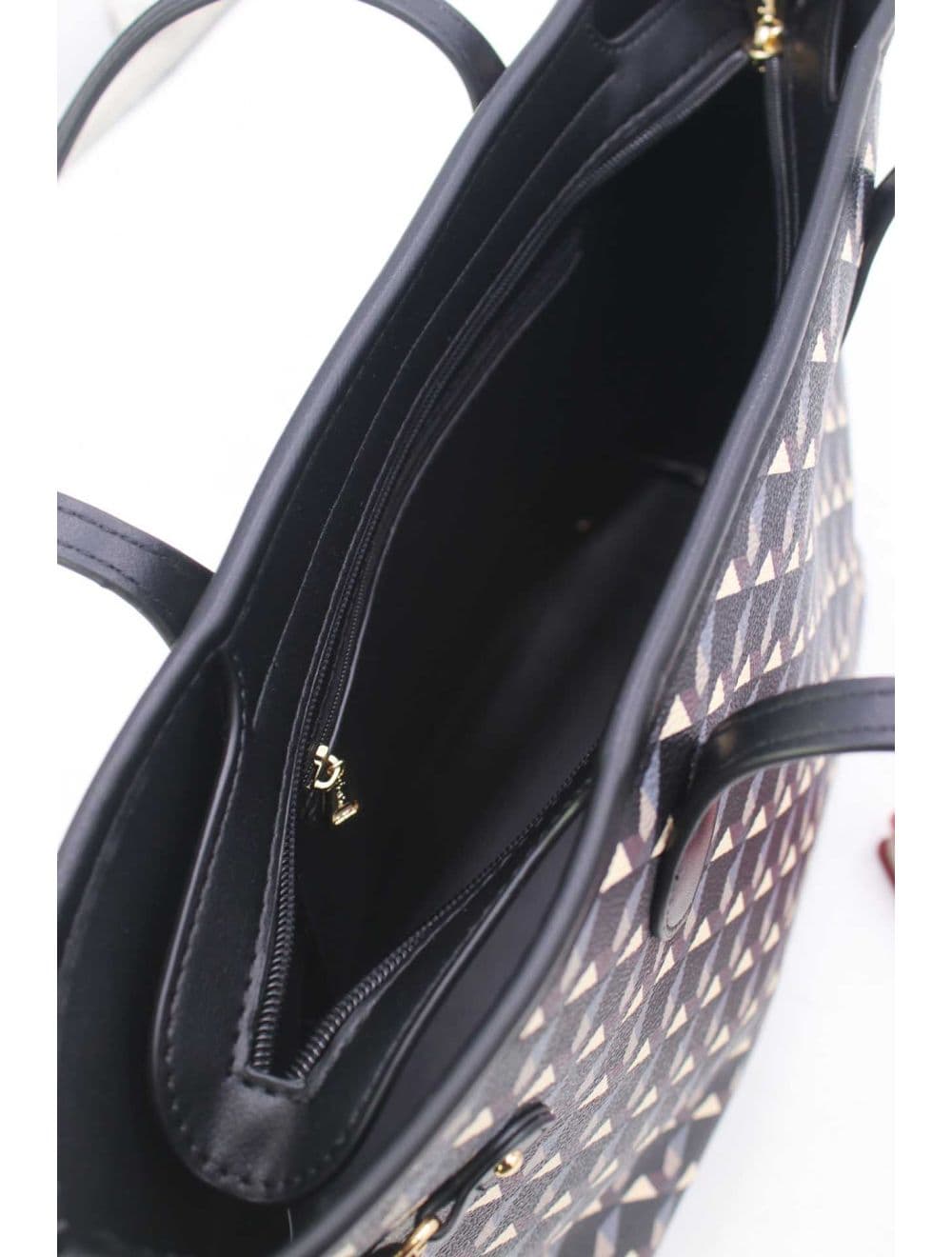 Sac Cabas Motif Géométrique 23B-5810-Noir — vue 5
