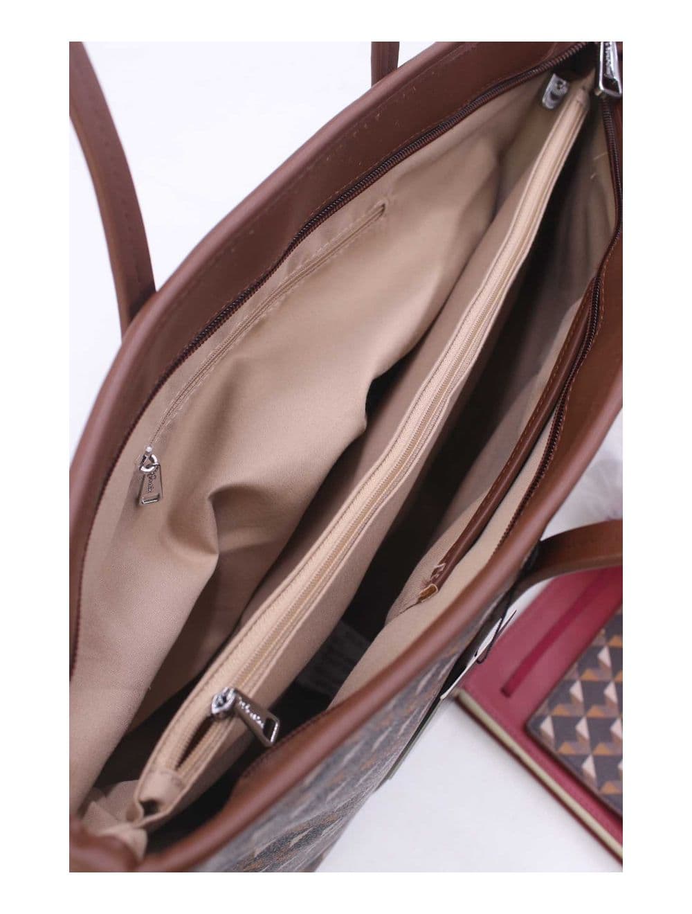 Sac Cabas Fourre-tout Oversize 24B-6068-Café — vue 5
