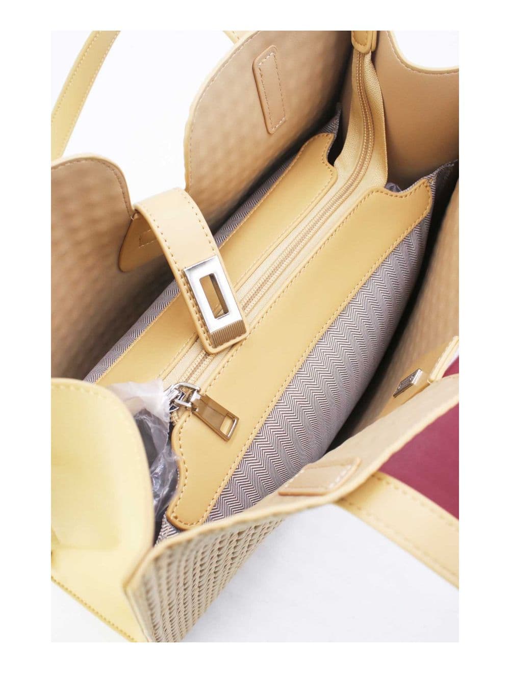Sac Cabas Effet Tressé 24B-6097-Abricot