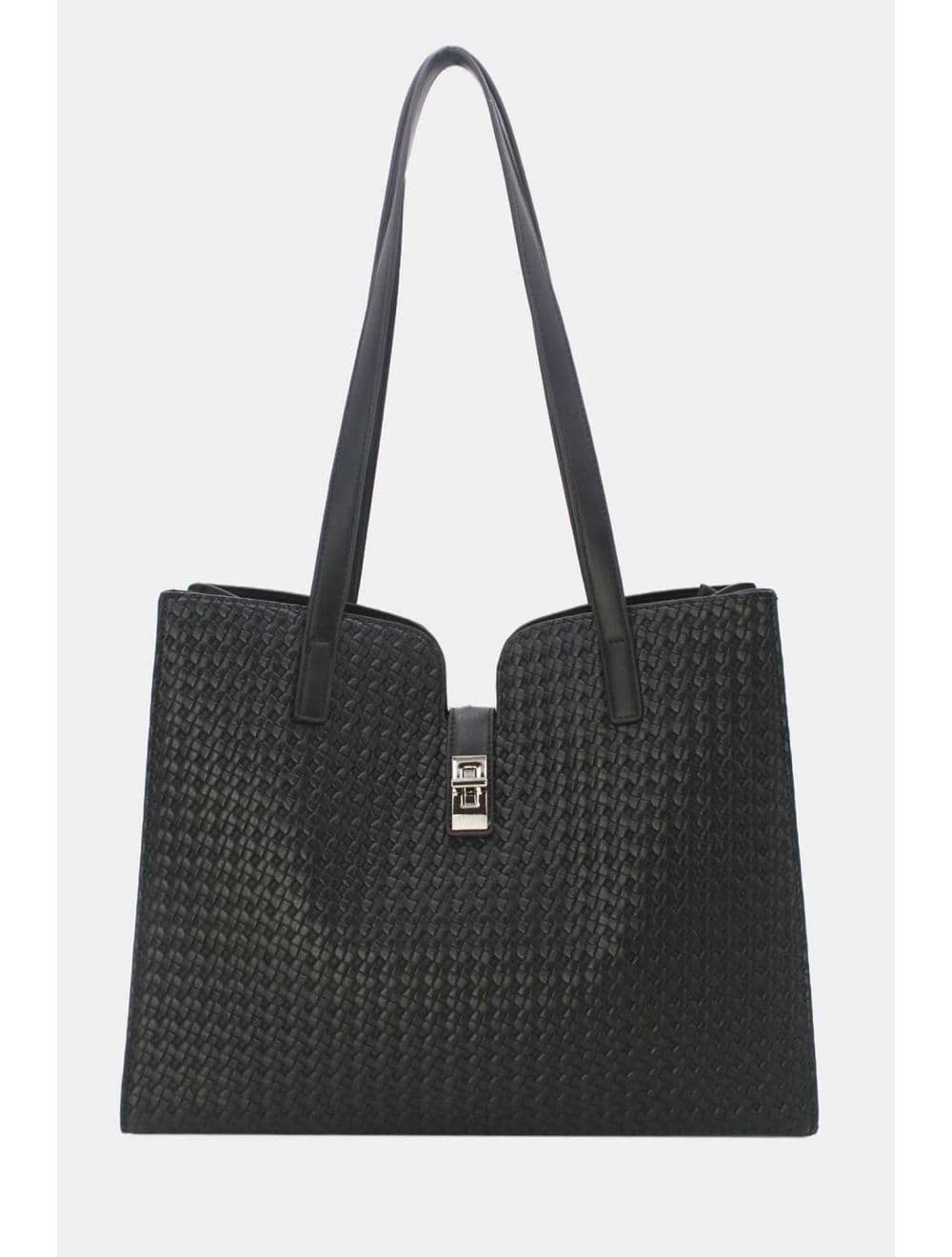 Sac Cabas Effet Tressé 24B-6097-Noir