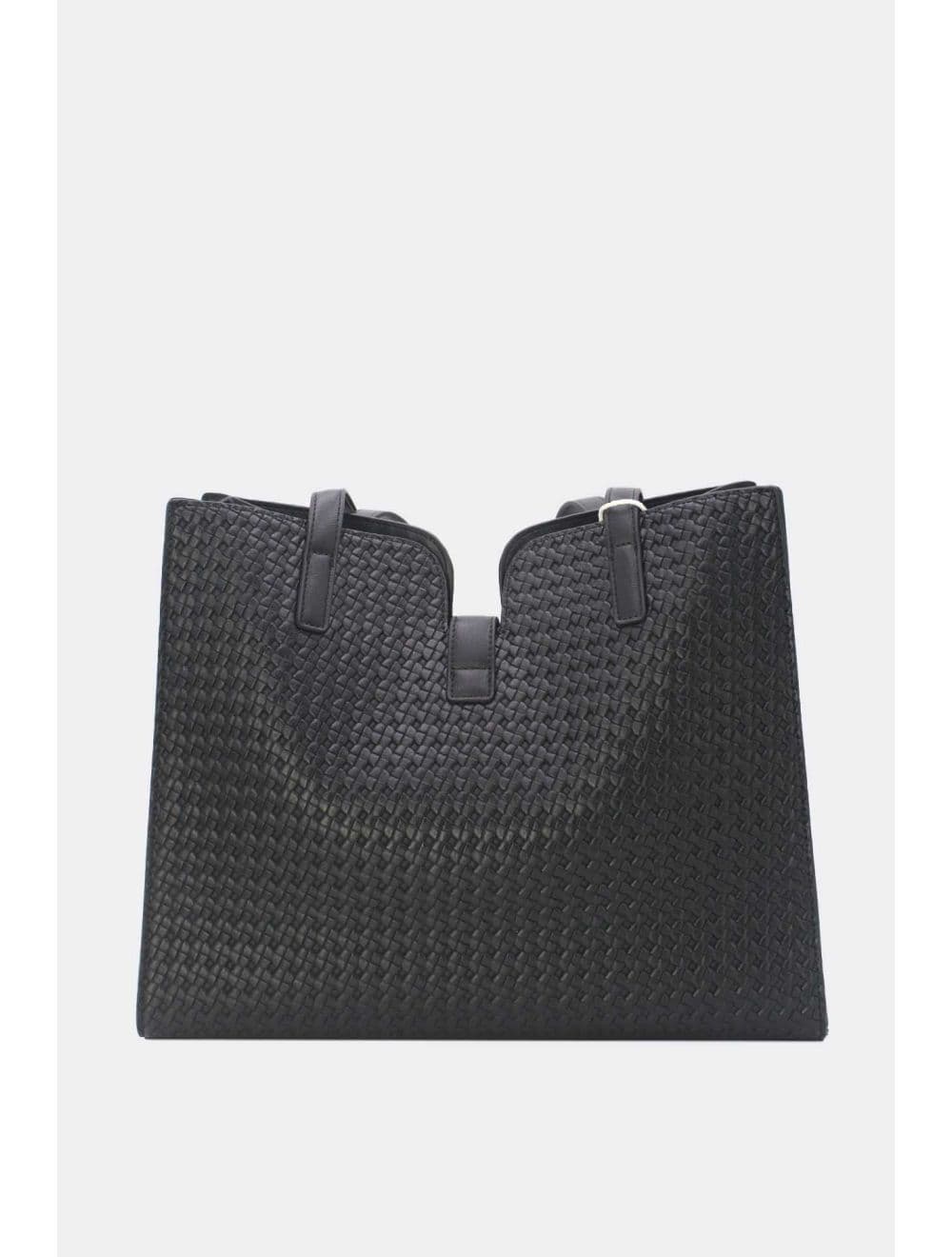 Sac Cabas Effet Tressé 24B-6097-Noir — vue 3