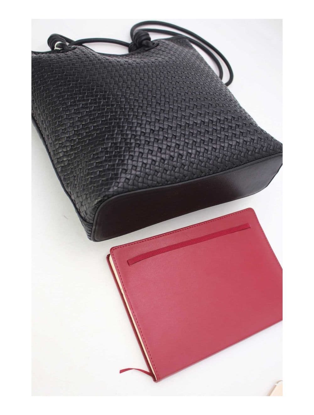 Sac Cabas Effet Tressé 24B-6096-Noir