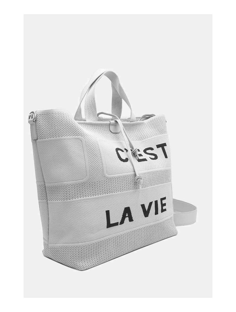 Sac Cabas Oversize En Maille 24B-6080-Gris — vue 4