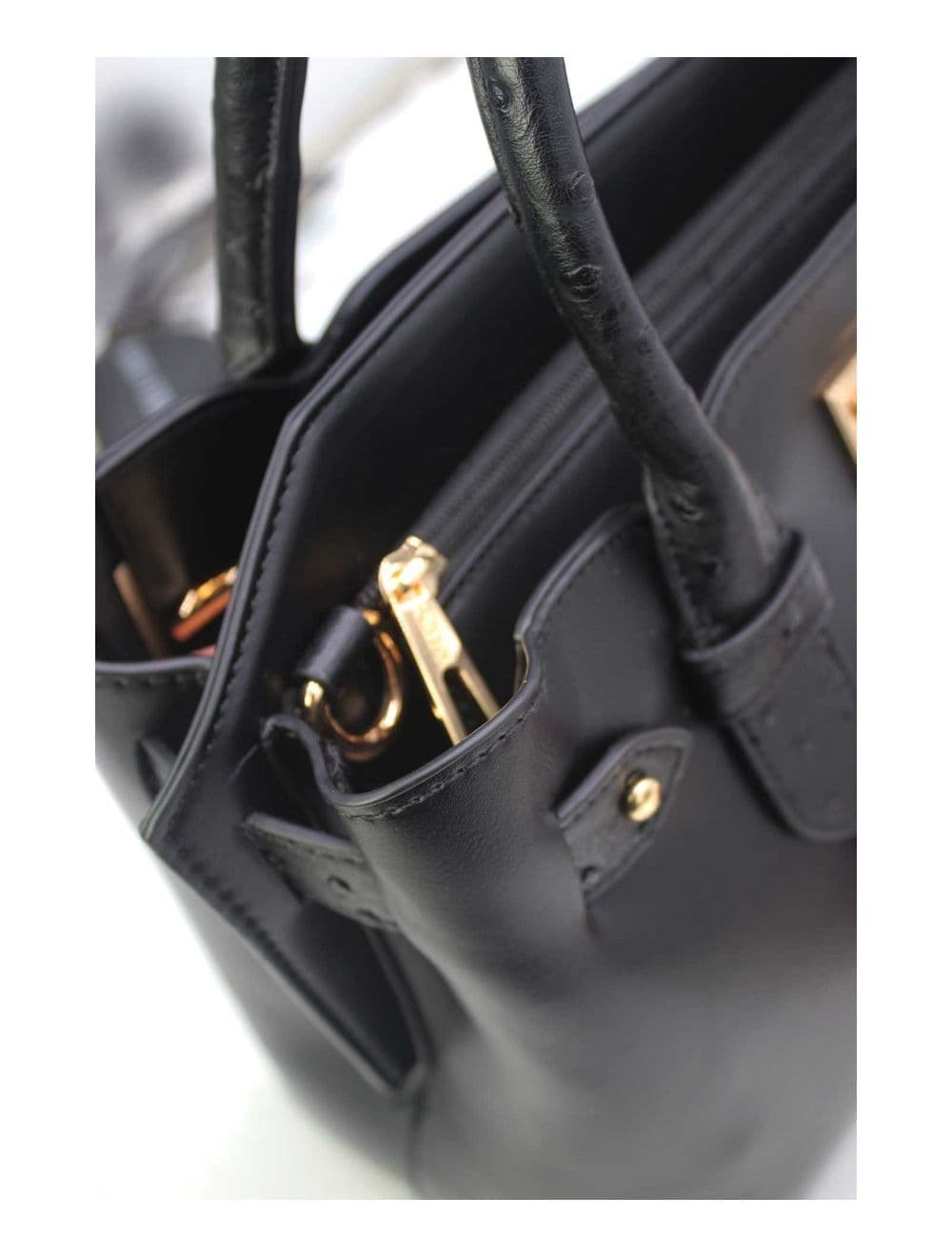 Sac Ordinateur Femme Orné Ceinture 24B-6024-Noir