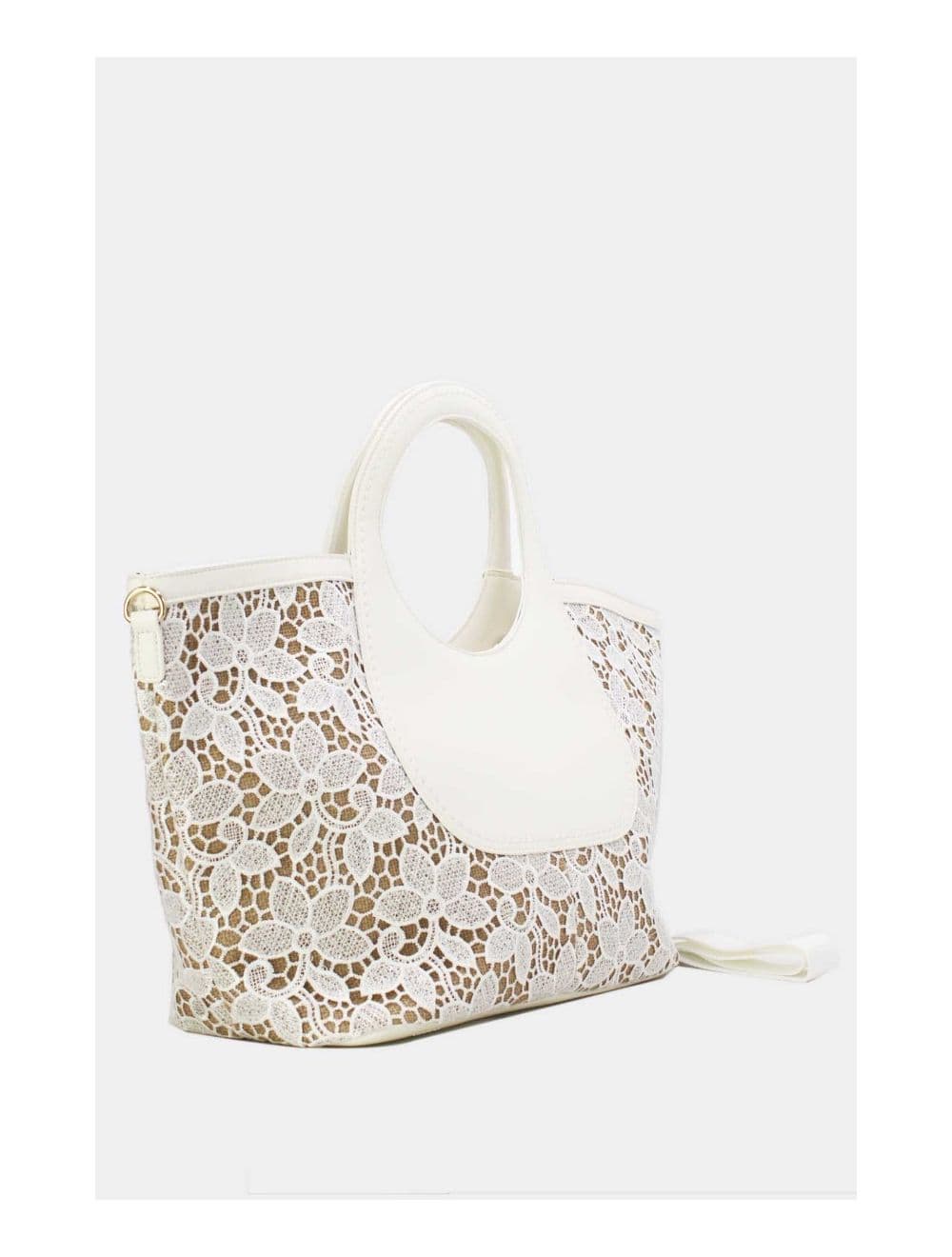 Sac Cabas Jacquard 24P-5985-Blanc — vue 3
