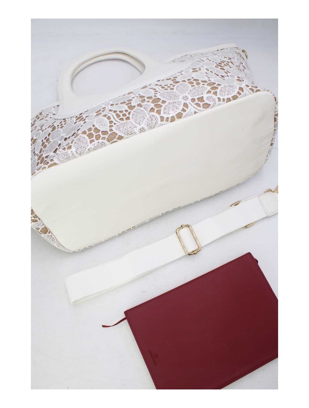 Sac Cabas Jacquard 24P-5985-Blanc — vue 4