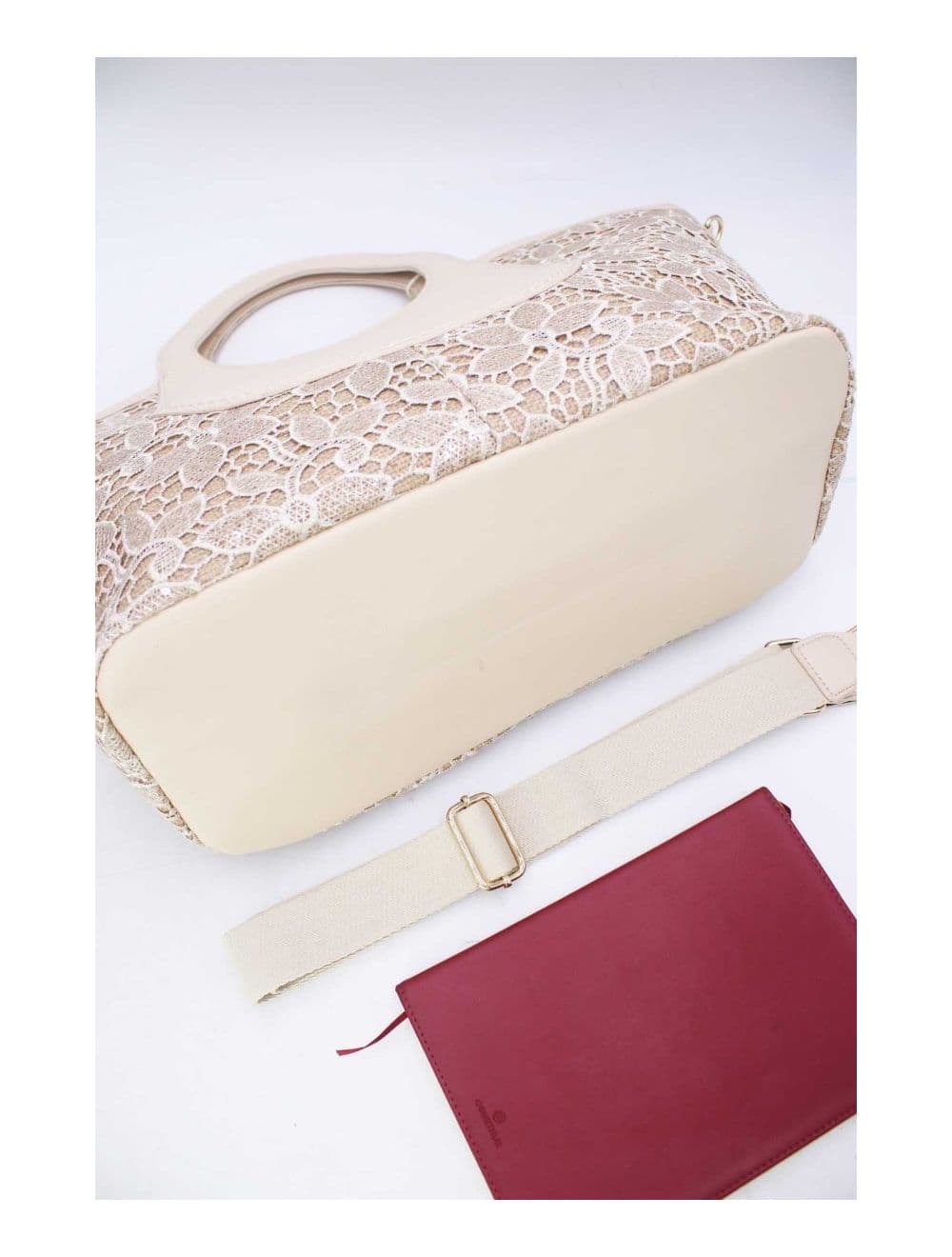Sac Cabas Jacquard 24P-5985-Beige — vue 3