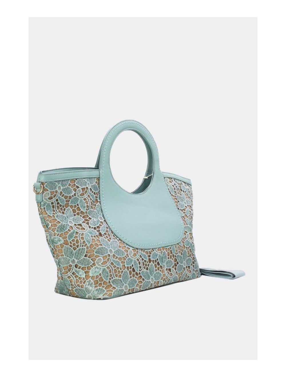 Sac Cabas Jacquard 24P-5985-Bleu — vue 3