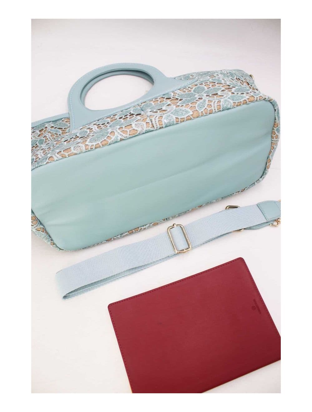 Sac Cabas Jacquard 24P-5985-Bleu — vue 4