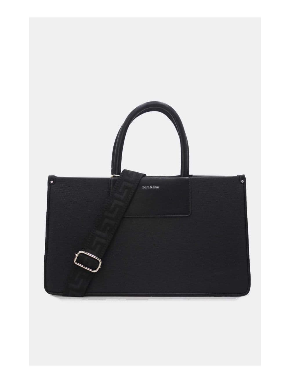 Sac Ordinateur Femme Bi-matière 24B-6003-Black/Black