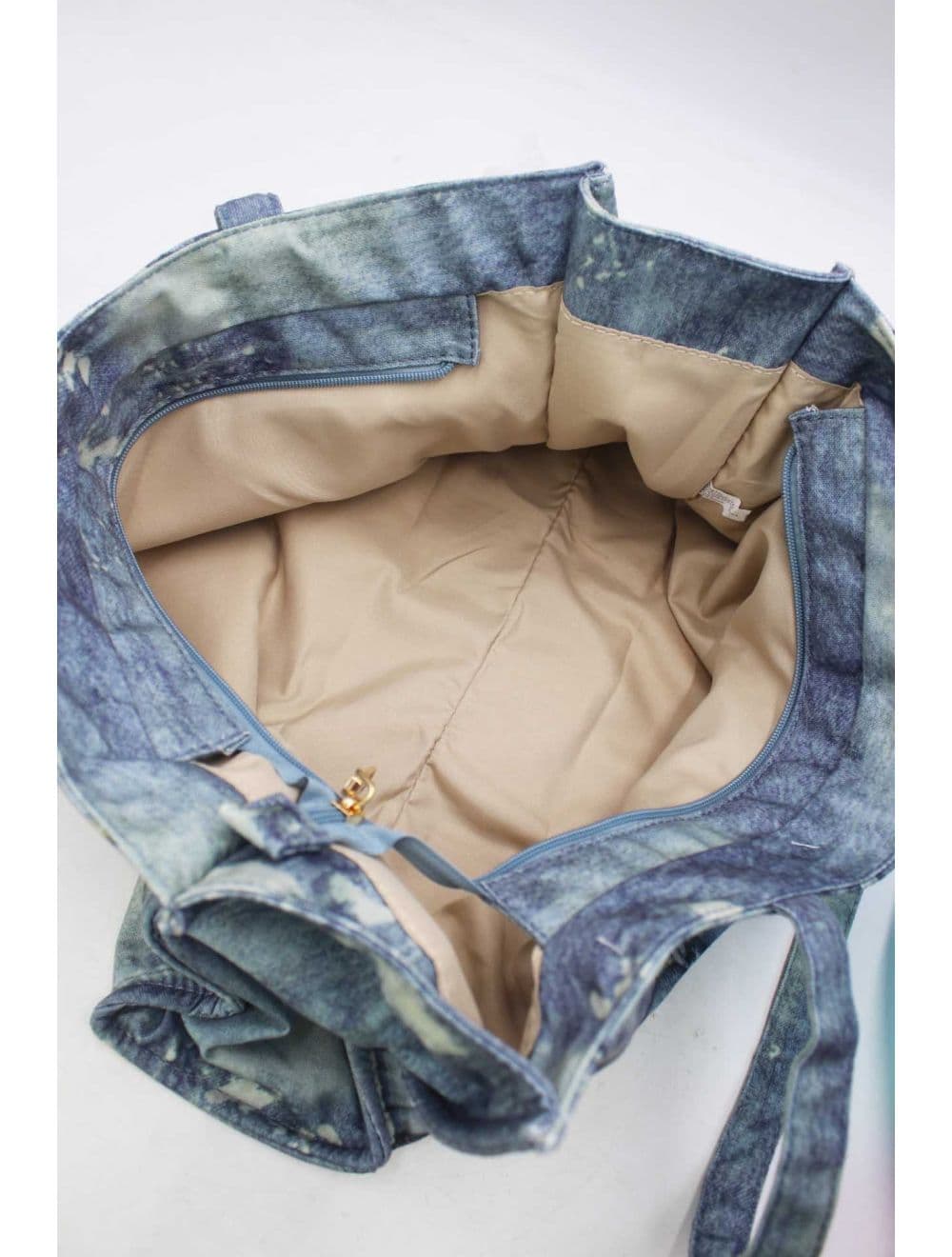 Oversize Sac Cabas En Jeans  24B-5999-Bleu