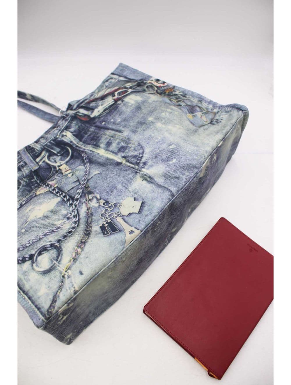 Oversize Sac Cabas En Jeans  24B-5999-Bleu — vue 4