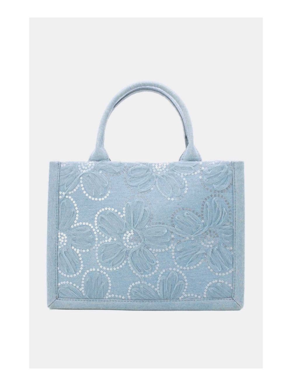 Medium Sac Cabas Jeans En Fleurs 24P-5879-L.Blue — vue 4