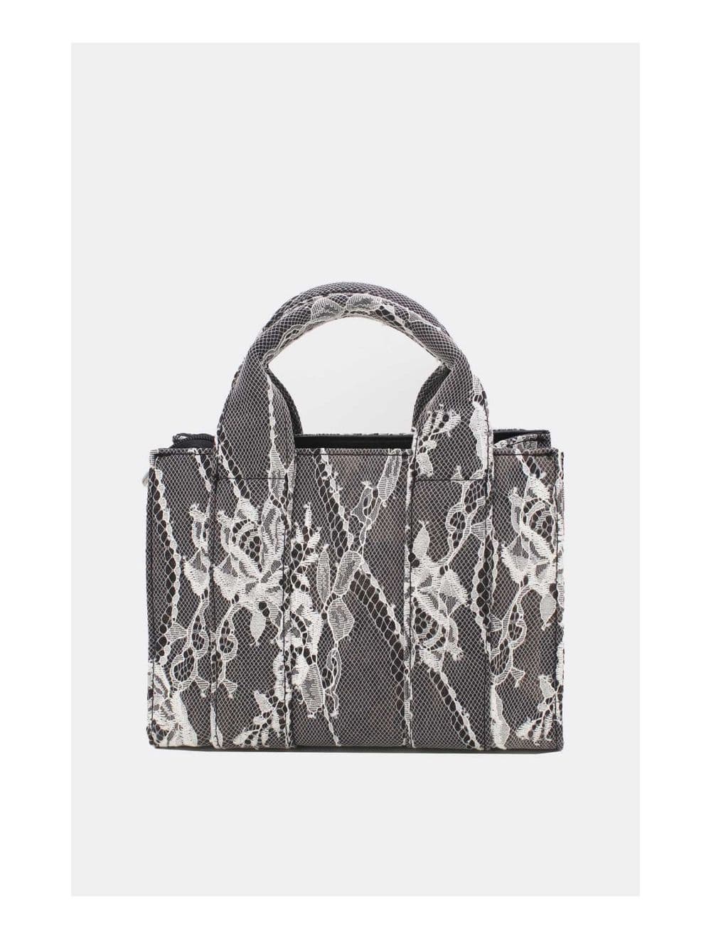 Petit Sac Cabas Jeans En Dentelle 24P-5877-Lace/Black — vue 4