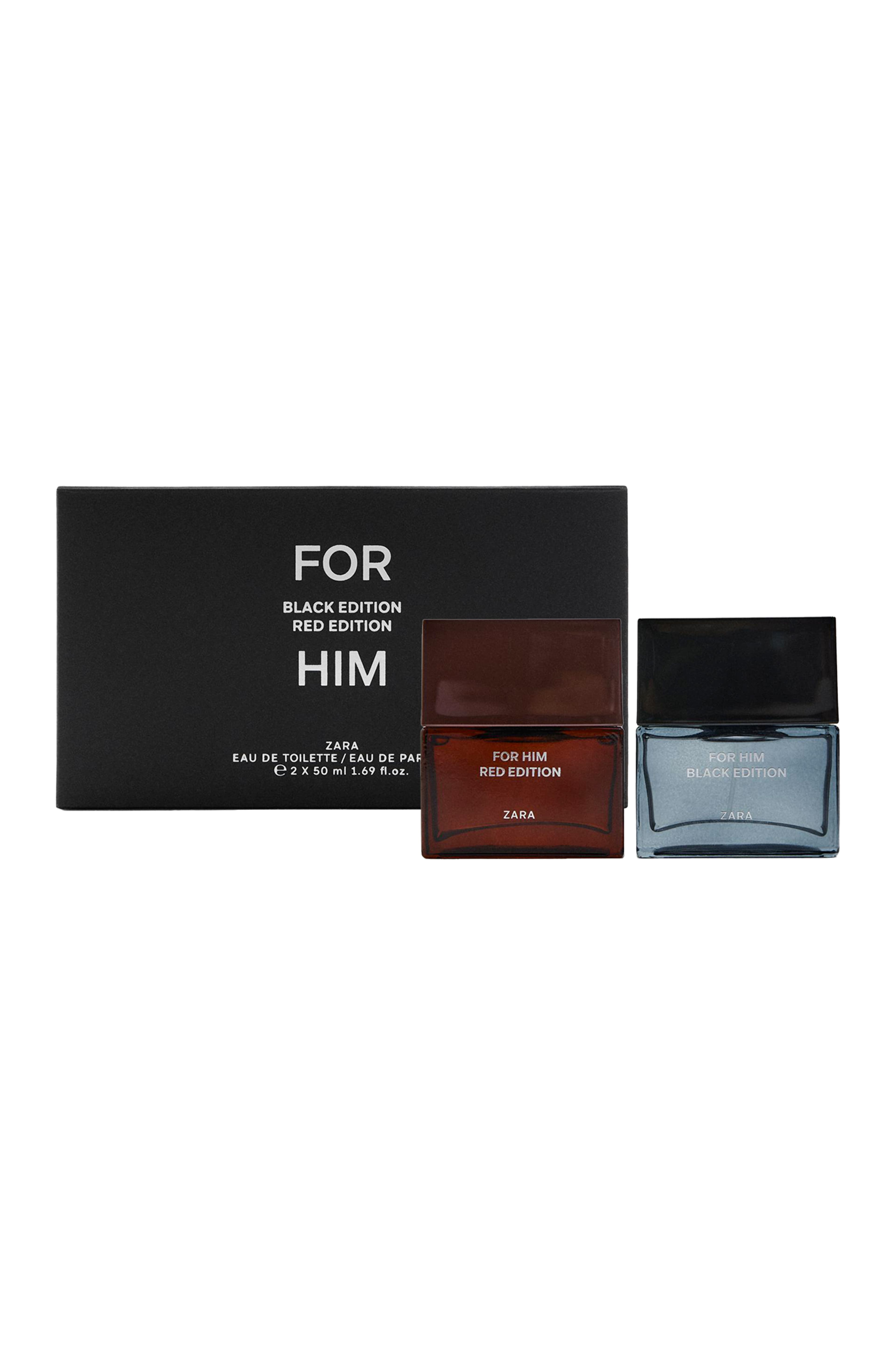 Zara Coffret Red For Him 50Ml Edp +Black For Him 50Ml Edt
