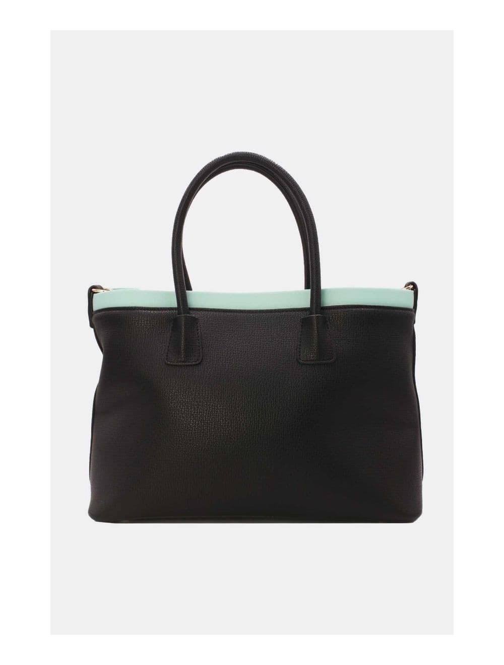Sac Cabas Bicolore Avec Pendentif 23B-5827-Black/SkyBlue — vue 4