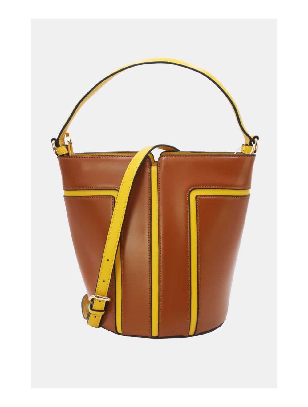 Sac Seau Vintage Bicolores-24B-5863-Brown/Yellow
