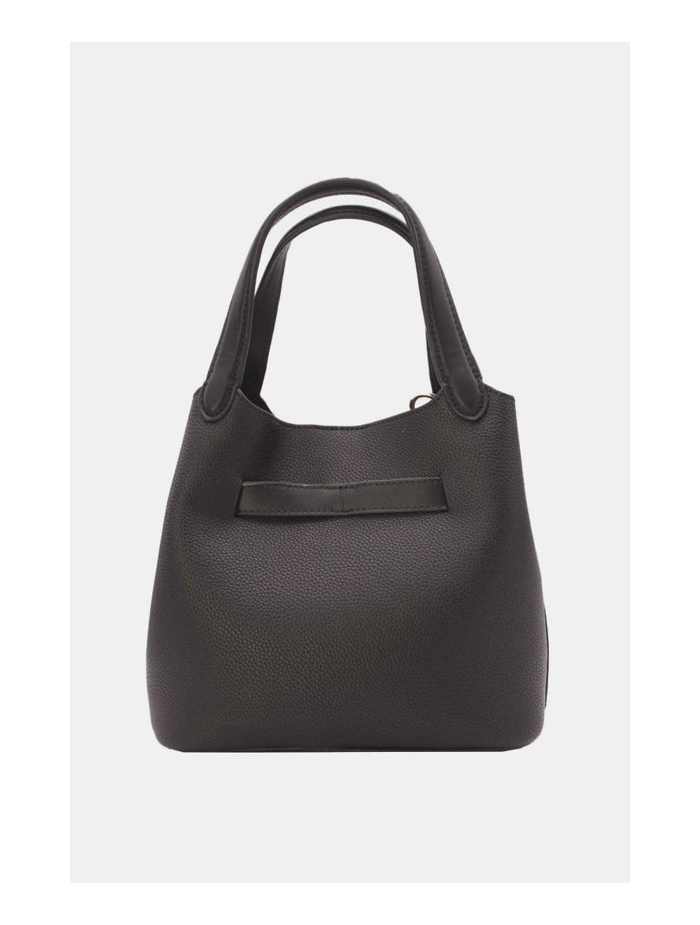 Ensemble 2Pcs Sac Hobo Effet Grainé 6974-Noir — vue 4
