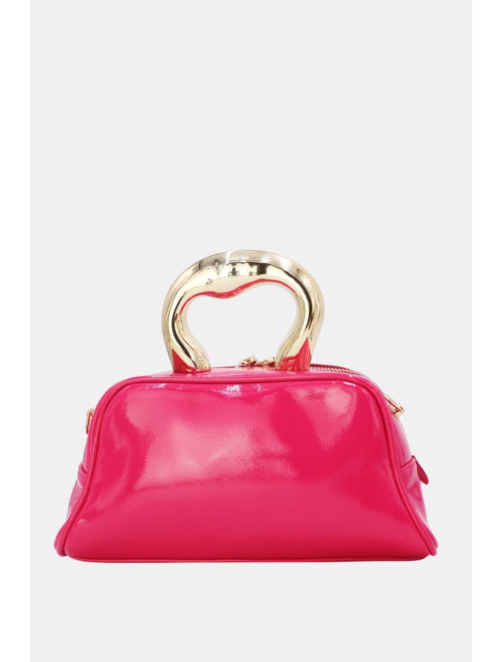 Petit Sac à Main Avec Poignée Forme De Cœur Dorée 25P-6322-Fuchsia — vue 3