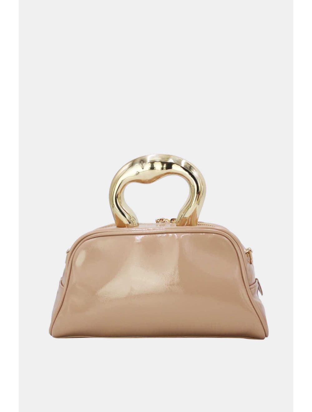 Petit Sac à Main Avec Poignée Forme De Cœur Dorée 25P-6322-Nude — vue 3