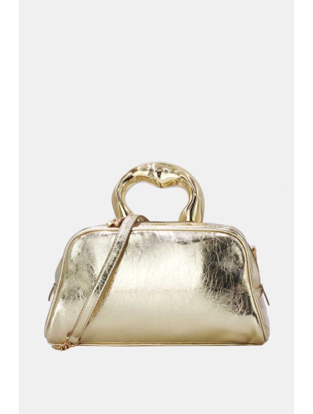 Petit Sac à Main Avec Poignée Forme De Cœur Dorée 25P-6322-Or