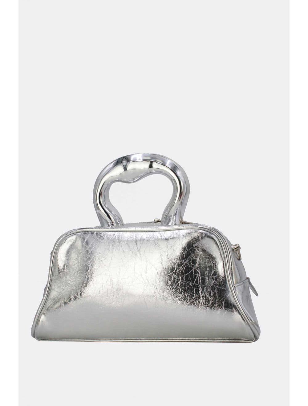Petit Sac à Main Avec Poignée Forme De Cœur Dorée 25P-6322-Argent — vue 3