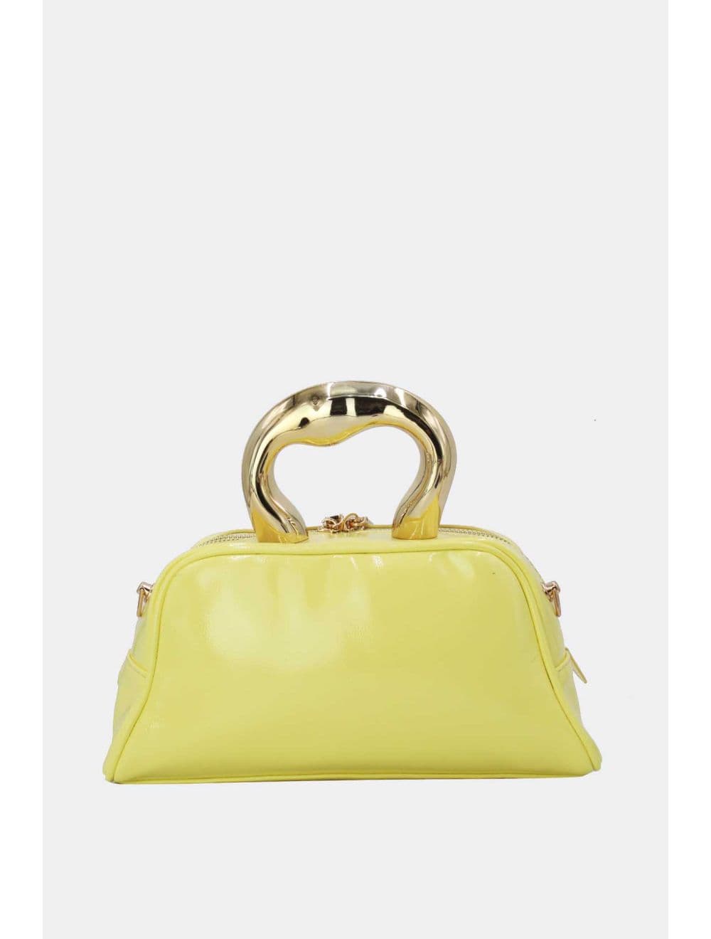 Petit Sac à Main Avec Poignée Forme De Cœur Dorée 25P-6322-Jaune — vue 3