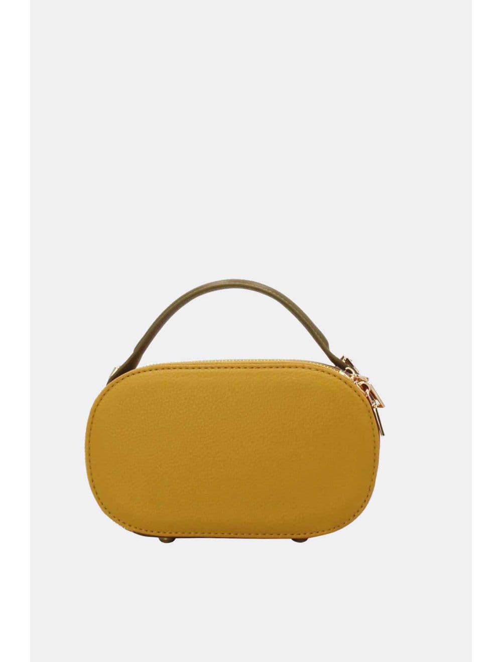 Mini Sac à Main Boîte Effet Cuir Et Tissu RÉASSORT 24P-5998-Yellow/Army Green — vue 4