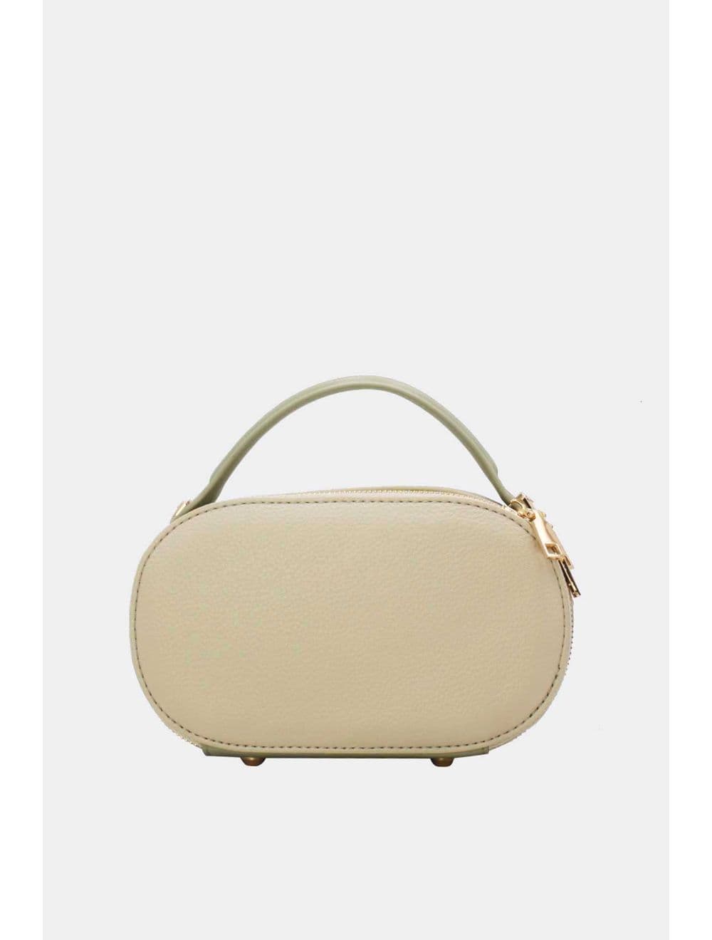 Mini Sac à Main Boîte Effet Cuir Et Tissu RÉASSORT 24P-5998-Beige/L.Green — vue 3