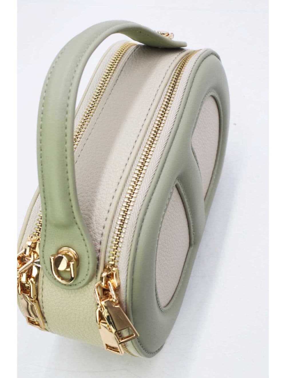 Mini Sac à Main Boîte Effet Cuir Et Tissu RÉASSORT 24P-5998-Beige/L.Green — vue 5