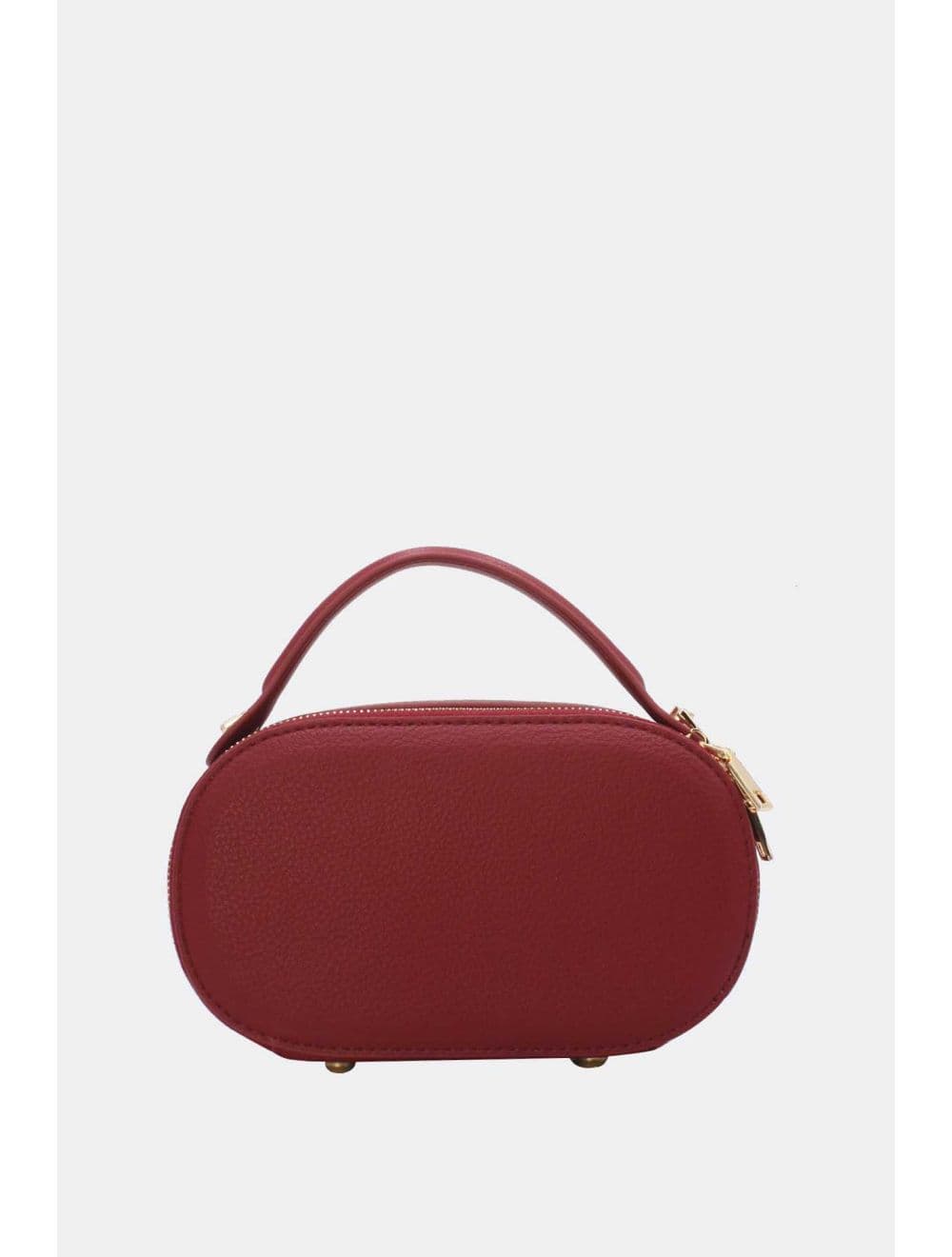 Mini Sac à Main Boîte Effet Cuir Et Tissu RÉASSORT 24P-5998-Rouge — vue 3