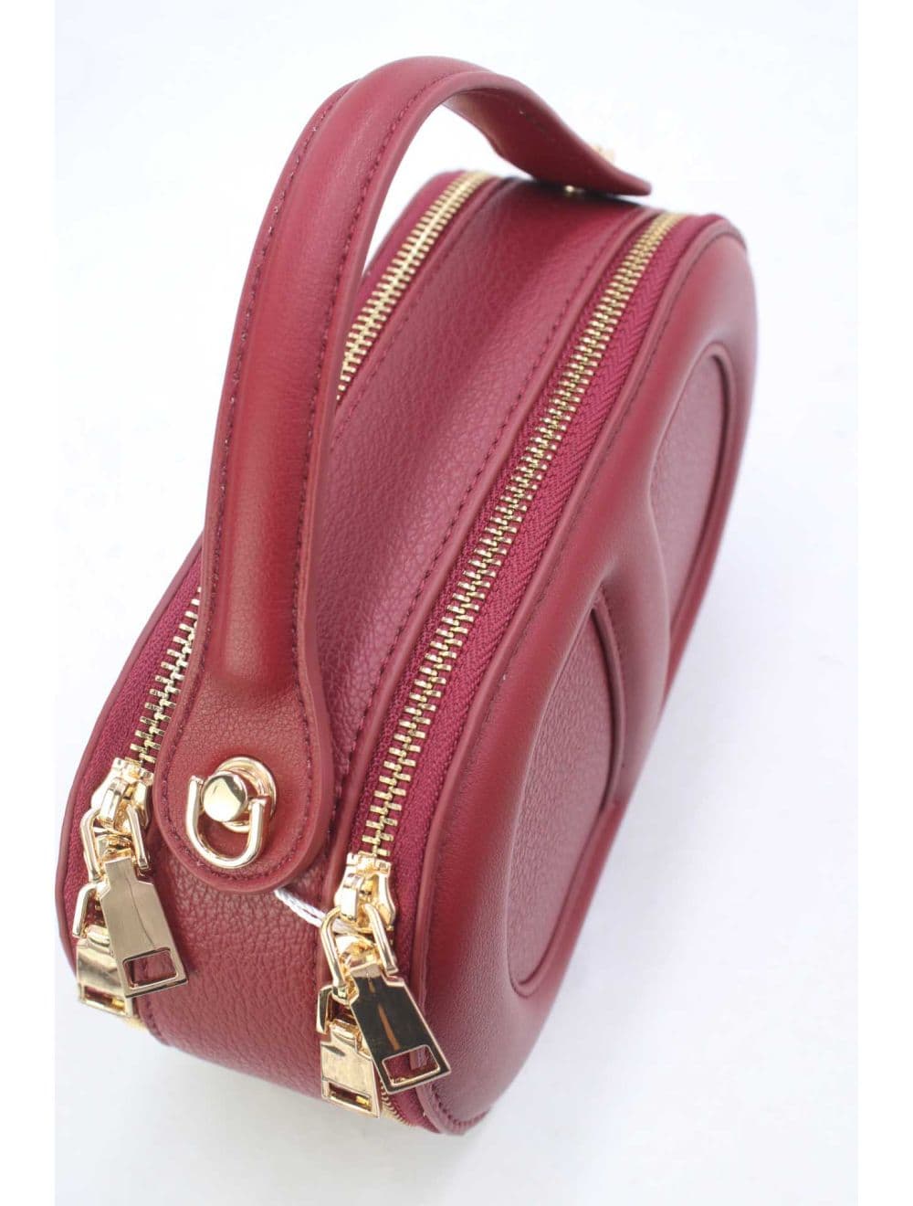 Mini Sac à Main Boîte Effet Cuir Et Tissu RÉASSORT 24P-5998-Rouge — vue 5