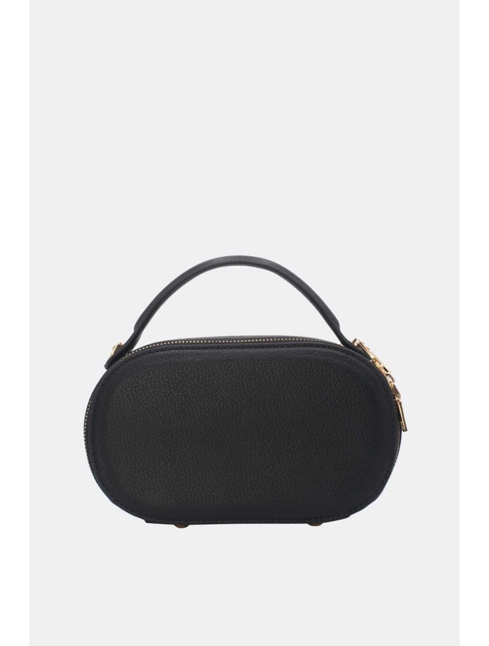 Mini Sac à Main Boîte Effet Cuir Et Tissu RÉASSORT 24P-5998-Noir — vue 3