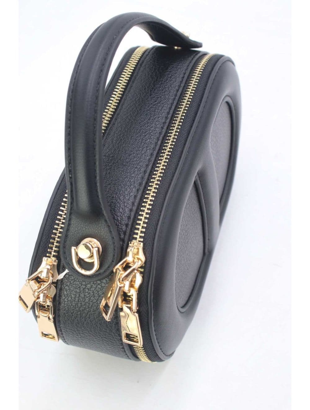 Mini Sac à Main Boîte Effet Cuir Et Tissu RÉASSORT 24P-5998-Noir — vue 5