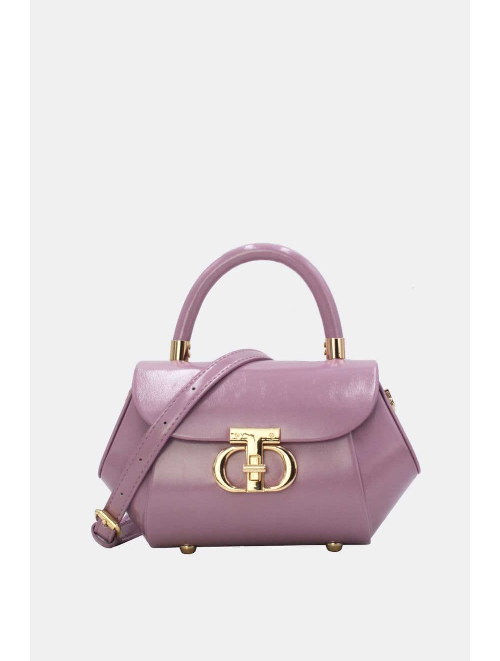 Petit Sac à Main Effet Vernis 25P-6383-Violet