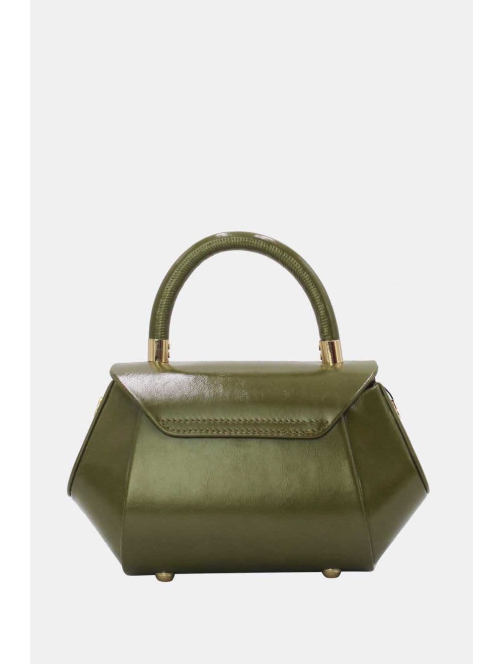 Petit Sac à Main Effet Vernis 25P-6383-Vert — vue 3