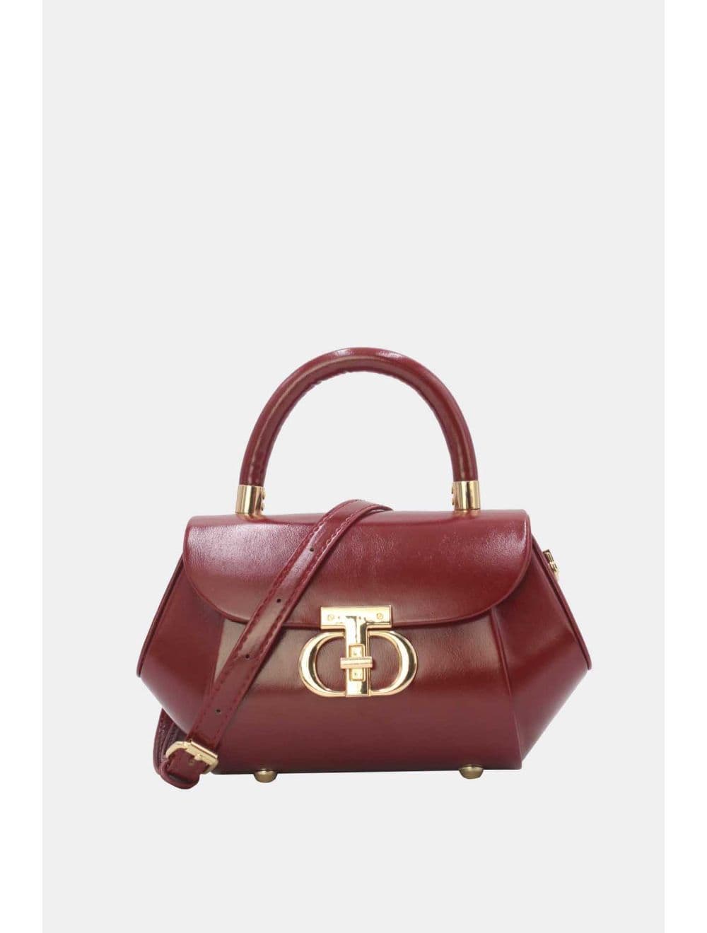 Petit Sac à Main Effet Vernis 25P-6383-Rouge