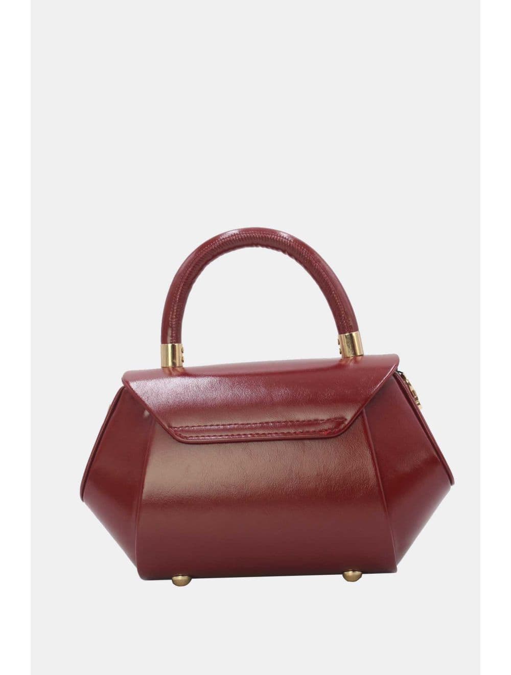 Petit Sac à Main Effet Vernis 25P-6383-Rouge — vue 3