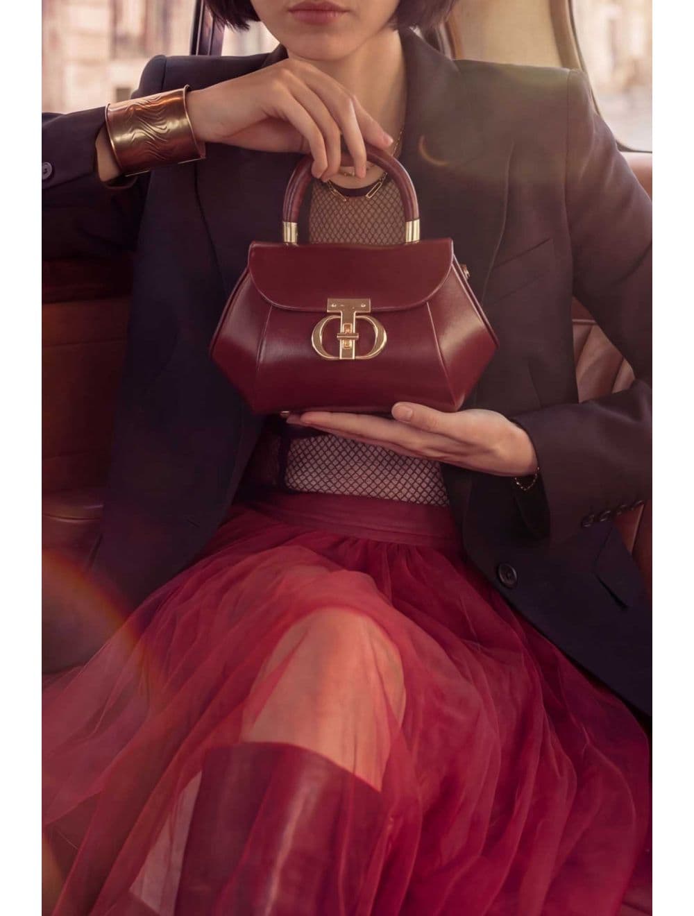 Petit Sac à Main Effet Vernis 25P-6383-Rouge — vue 5