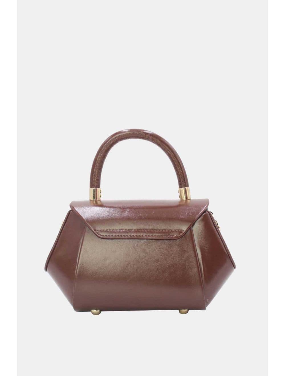 Petit Sac à Main Effet Vernis 25P-6383-Café — vue 3
