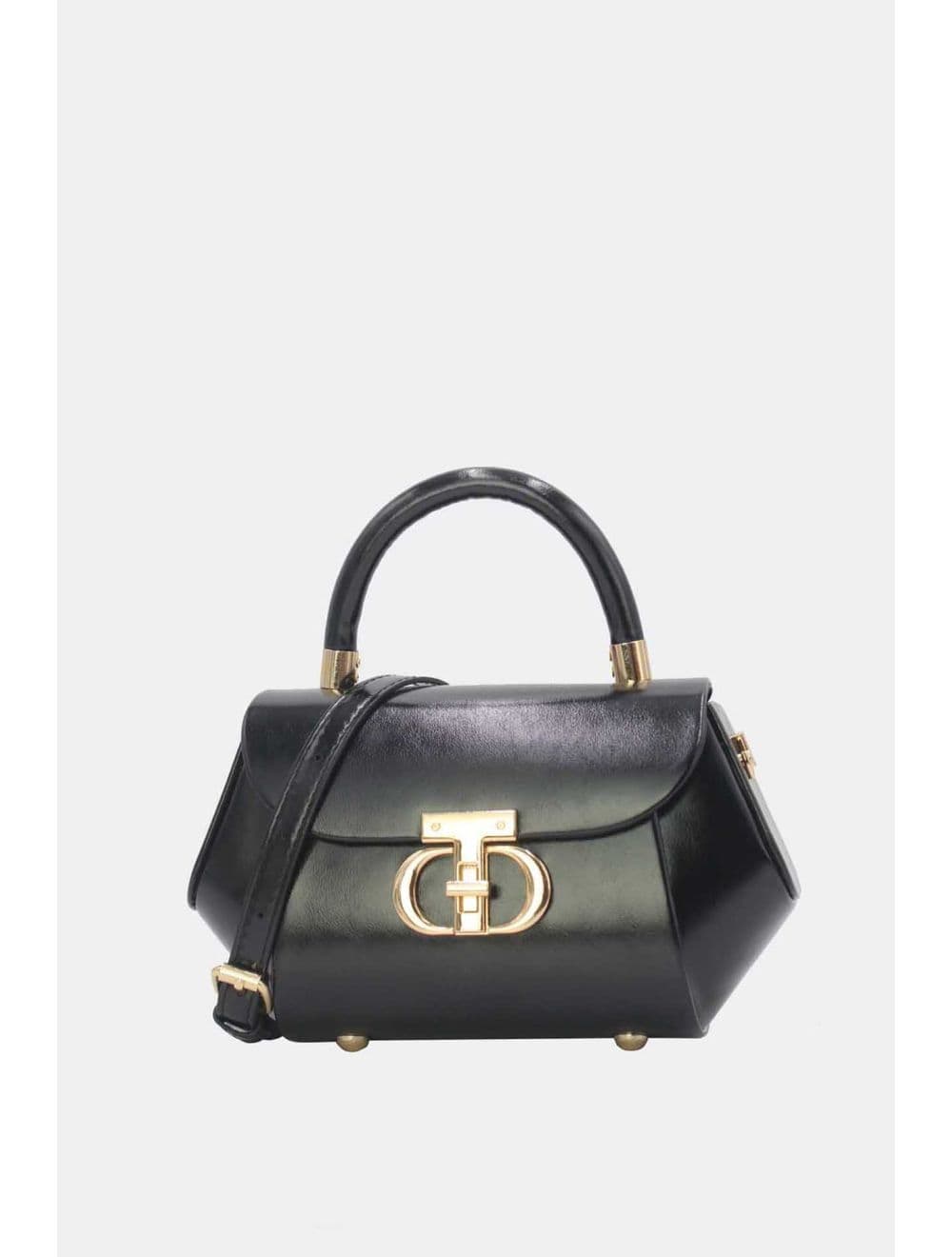 Petit Sac à Main Effet Vernis 25P-6383-Noir