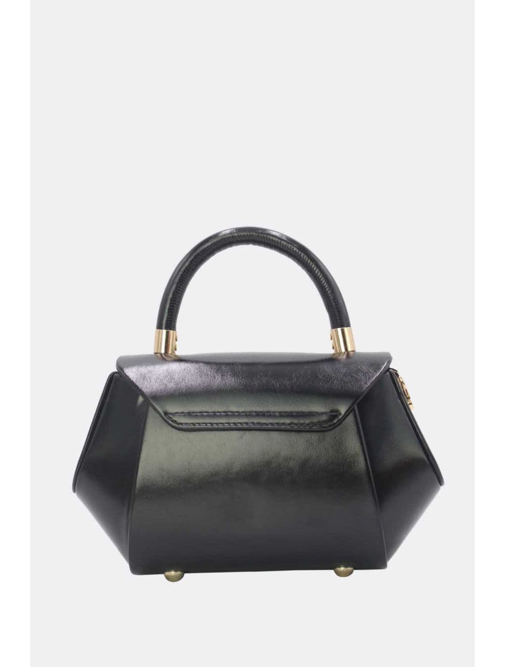 Petit Sac à Main Effet Vernis 25P-6383-Noir — vue 3