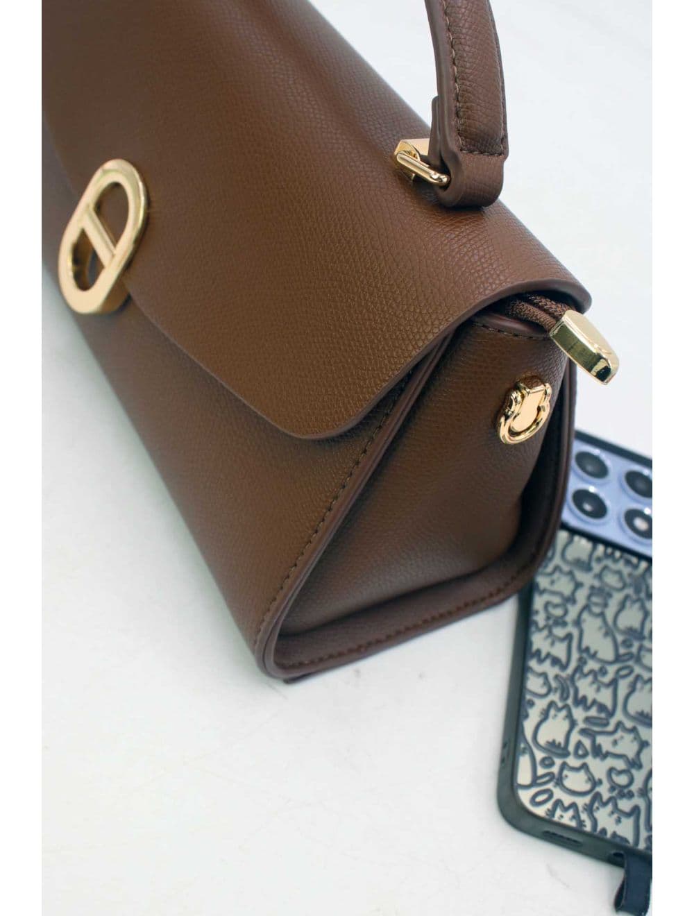 Petit Sac à Main Baguette RÉASSORT 25P-6216-Café