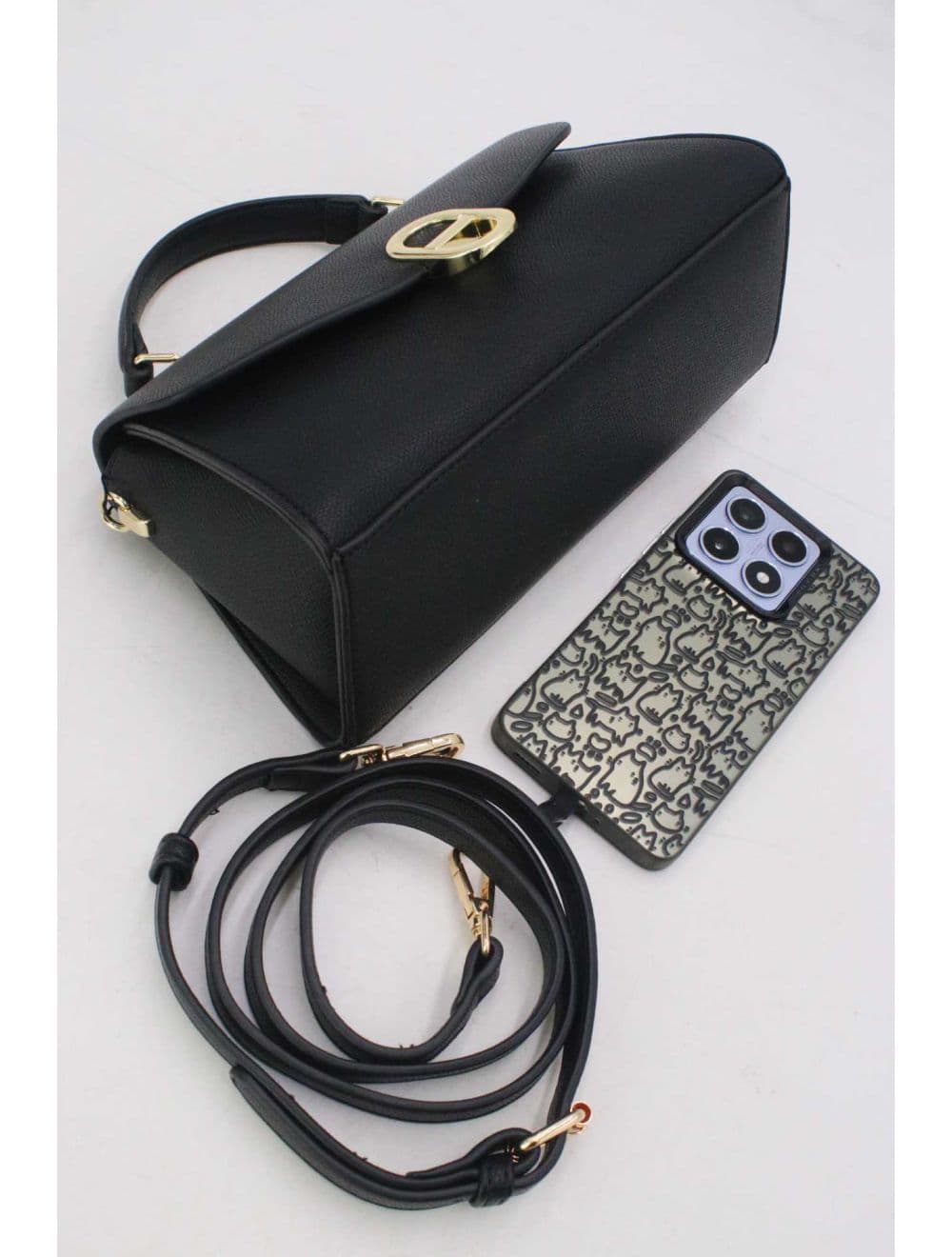 Petit Sac à Main Baguette RÉASSORT 25P-6216-Noir — vue 4