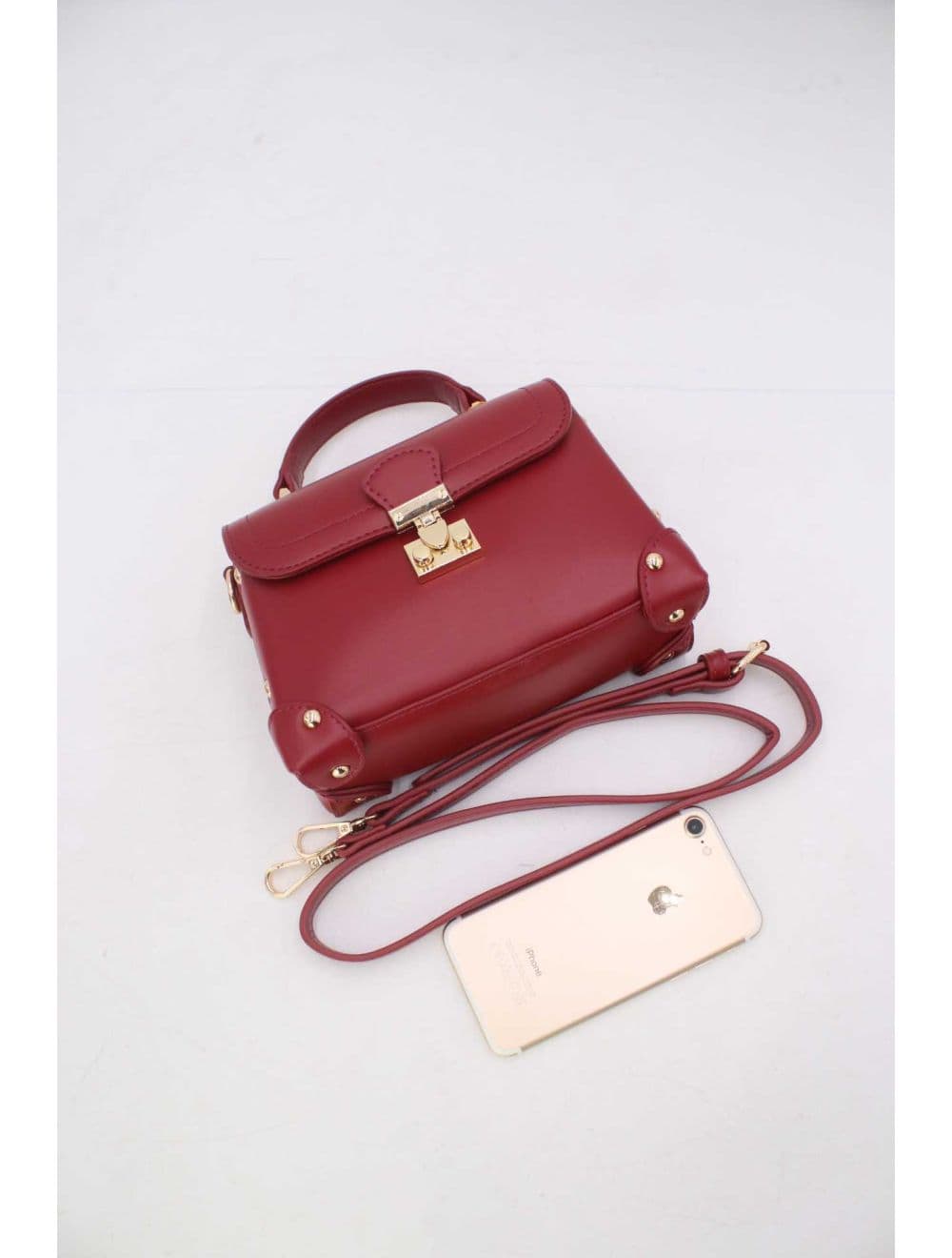 Petit Sac à Main Carré Urbain Femme 24P-6066-Bordeaux — vue 4