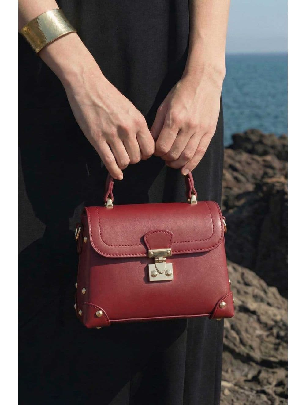 Petit Sac à Main Carré Urbain Femme 24P-6066-Bordeaux — vue 6