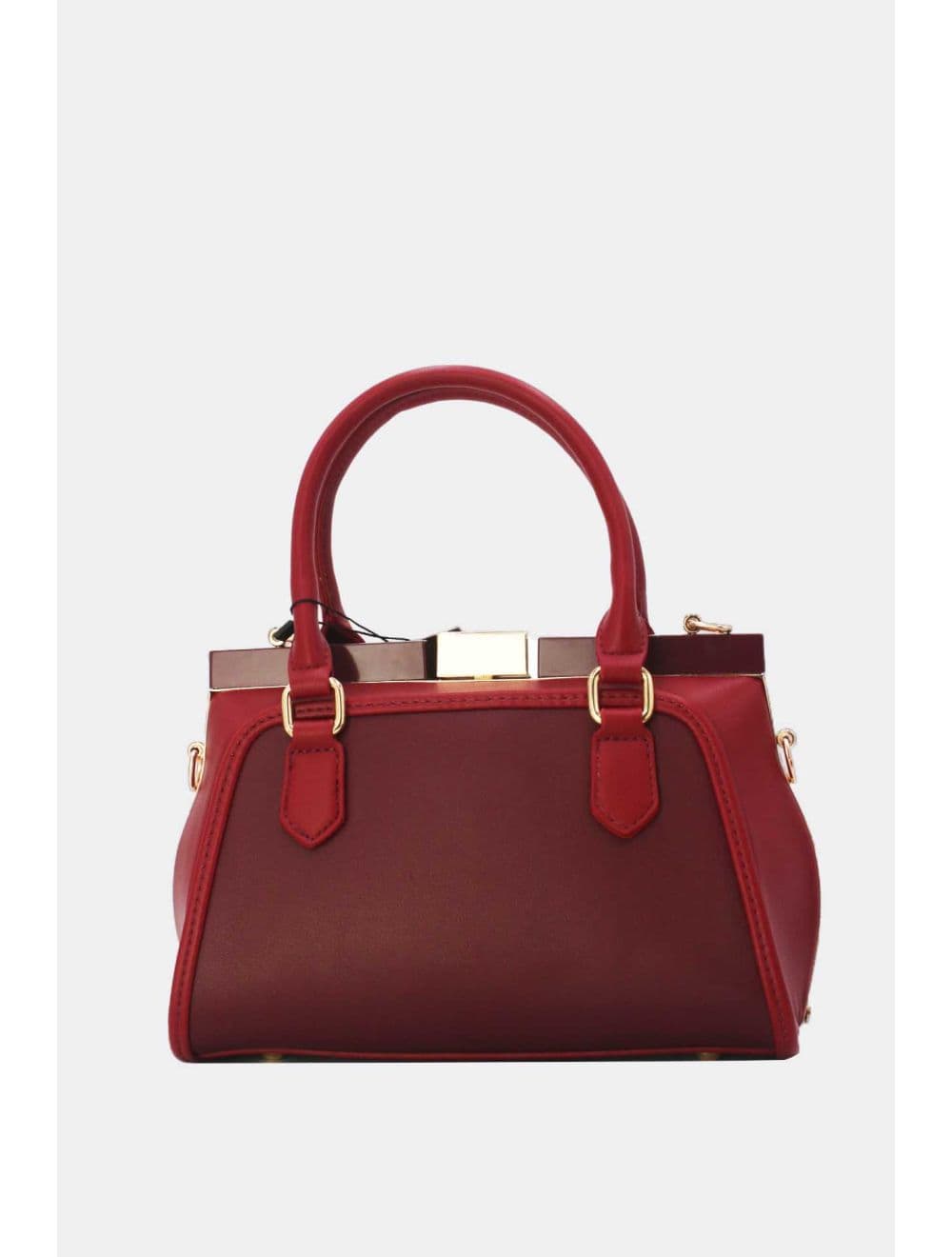 Petit Sac à Main Bicolore 25B-6258-Rouge — vue 3