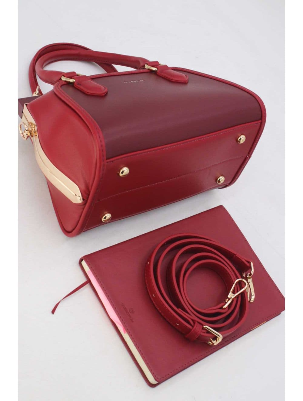 Petit Sac à Main Bicolore 25B-6258-Rouge — vue 4